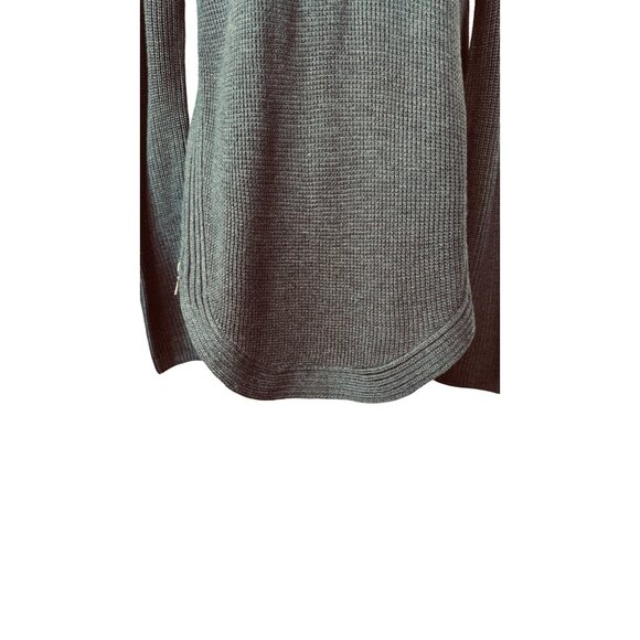 NWT I.N.C Petite Small Blue/Gray Knit Sweater Silver Side Zippers - Picture 7 of 16